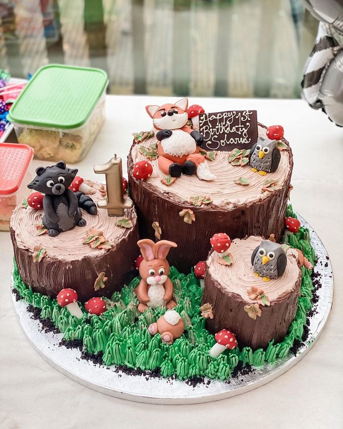 Forest themed cake