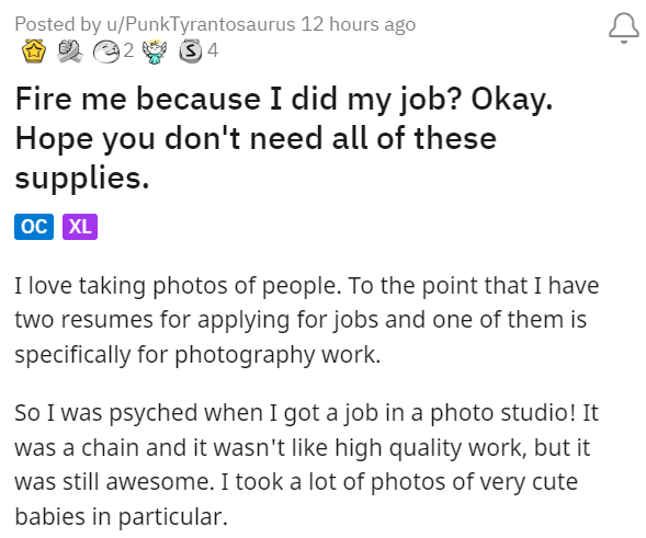 fire me because i did my job okay