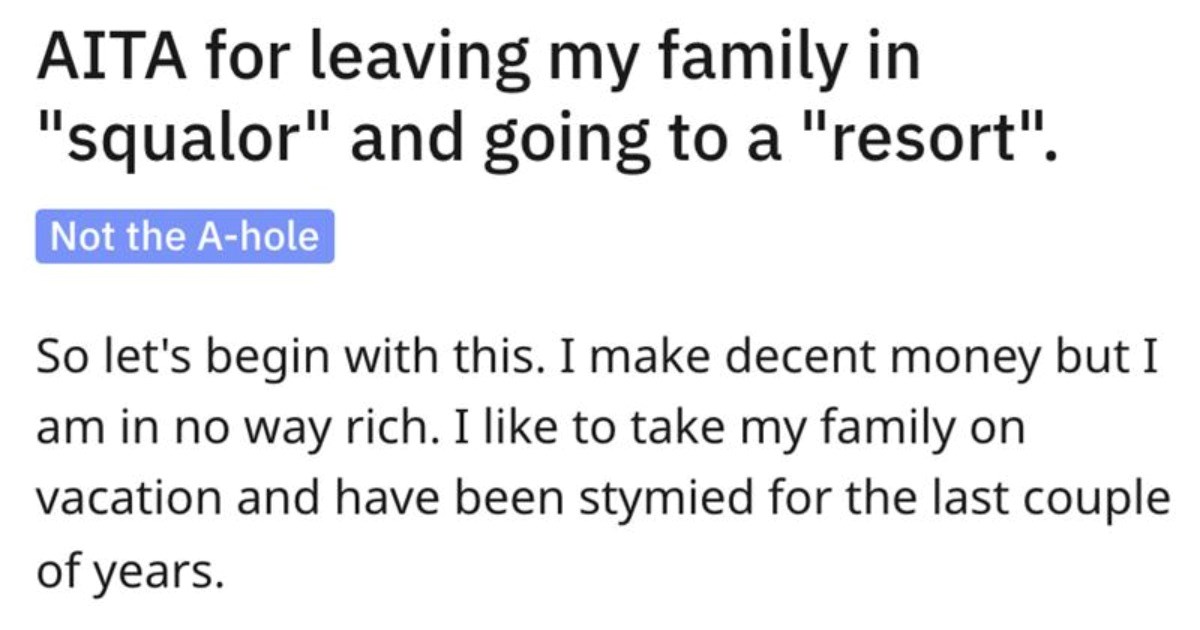 Husband Pays For A Family Vacation, Entitled In-Laws Have Endless Complaints