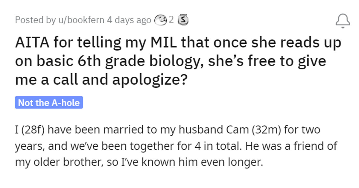MIL Wants A Son As First Child, Thinks It's Woman's Fault To Not Give A Son, Pregnant Woman Tells Her To Read Up On Basic Biology