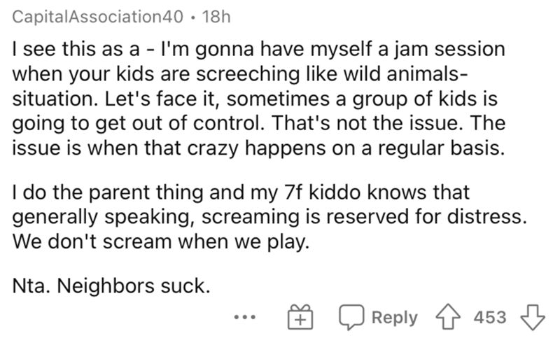 generally-speaking-screaming-is-reserved-distress-dont-scream-play-nta-neighbors-suck-reply-453