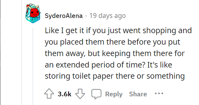 AITA for asking my mother to put away her period pads from the kitchen table