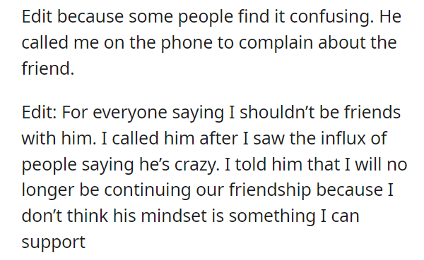 AITA for calling my friend delusional