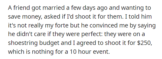 AITA for deleting my friend's wedding photos in front of them
