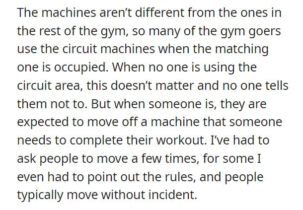 AITA for getting someone banned from the gym over 1 minute of workout
