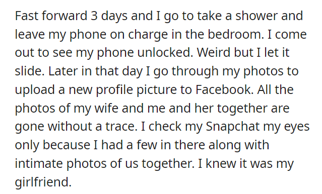 AITA for kicking girlfriend out after she deleted dead wife’s pictures from my phone