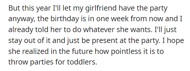 AITA for not celebrating my 3yo son's birthday