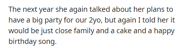 AITA for not celebrating my 3yo son's birthday