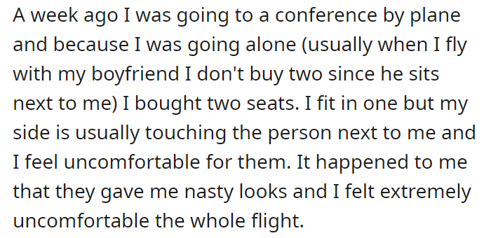 AITA for not giving up my second free seat next to me in the plane