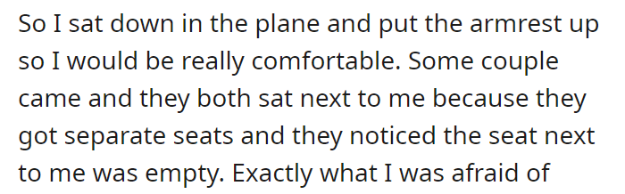 AITA for not giving up my second free seat next to me in the plane