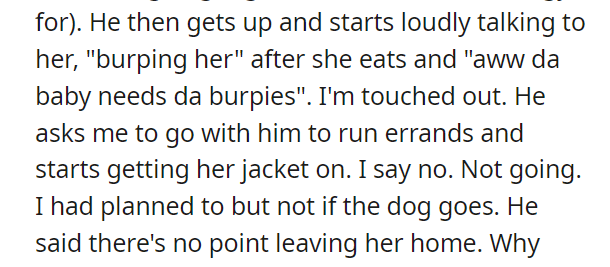 AITA for refusing to run errands with him because he wouldn't leave his dog home