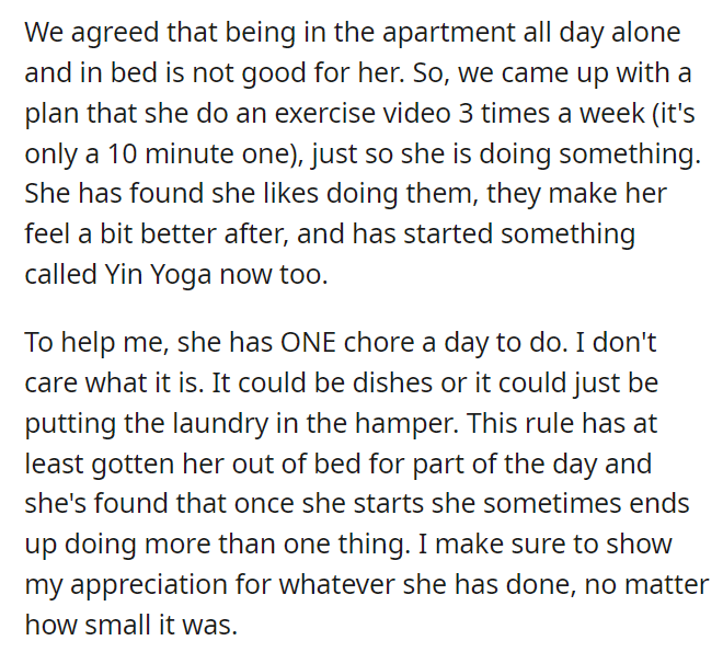 AITA for telling my girlfriend that being depressed is not an excuse for being lazy?