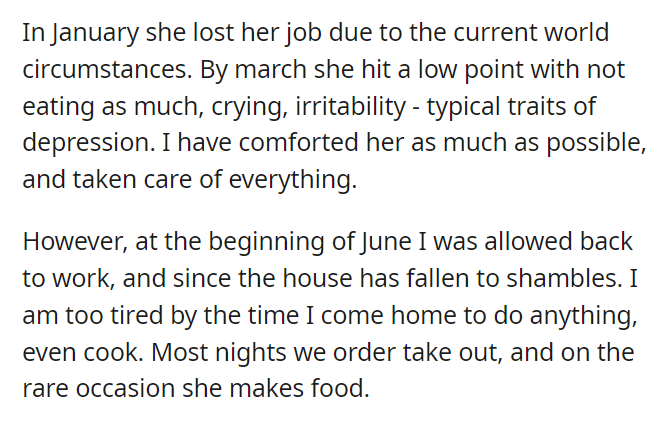 AITA for telling my girlfriend that being depressed is not an excuse for being lazy?