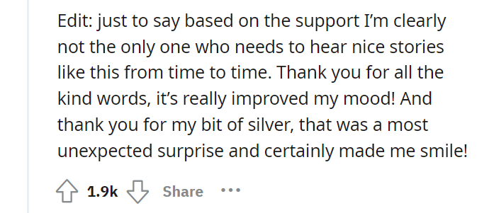 Apparently the old lady I always help in the grocery store thought I worked there