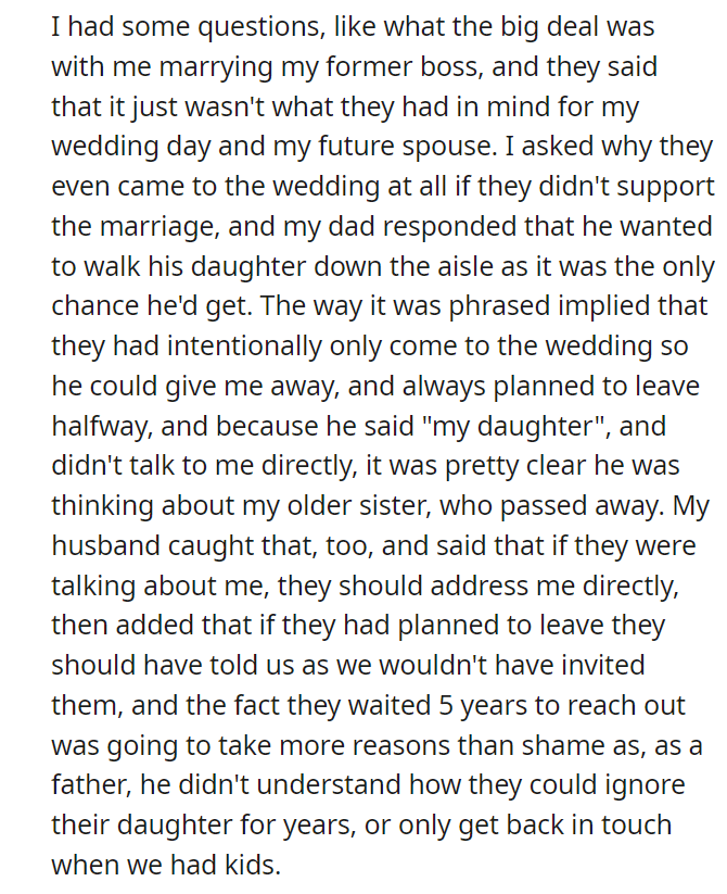 My (29f) parents ghosted me 5 years ago after my wedding and now reached out. What do I do