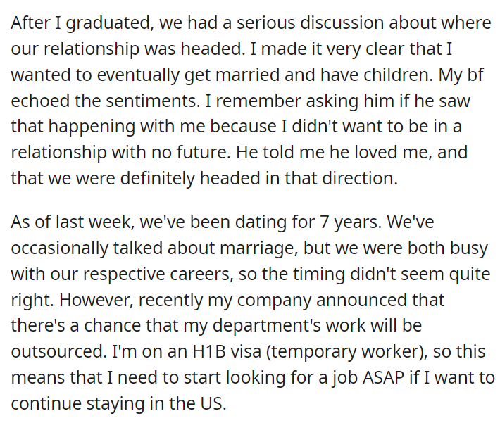 My boyfriend doesn't want to marry me because I'm an immigrant + UPDATE