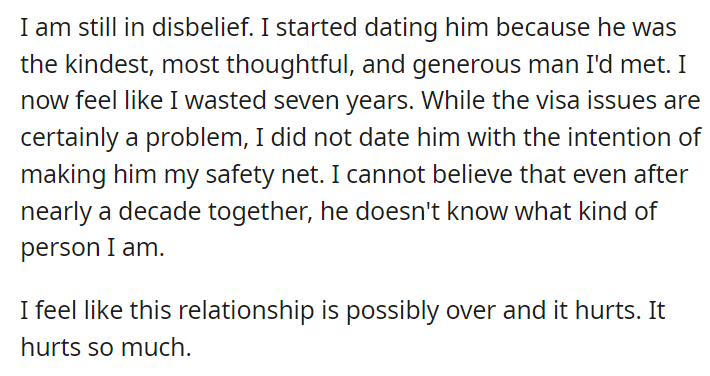 My boyfriend doesn't want to marry me because I'm an immigrant + UPDATE