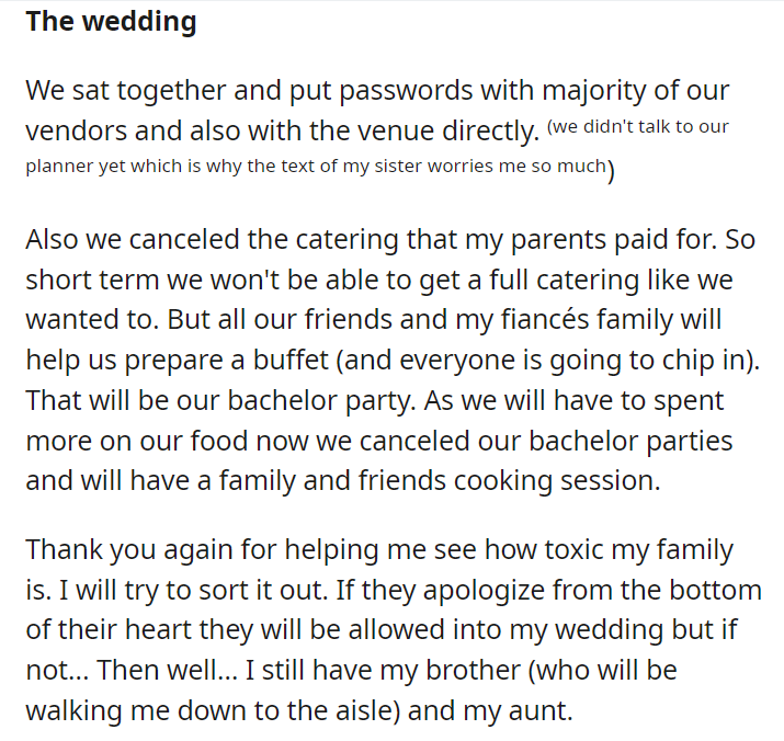 My family is pressuring me to give my (23/F) sister my (28/F) wedding venue because she needs it more and is pregnant. (Re-upload +Updates)