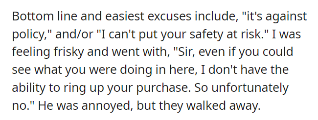 So you can shop but I can't