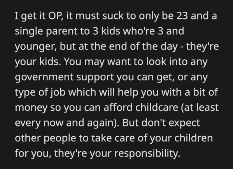 aita for asking my sister to babysit my kids