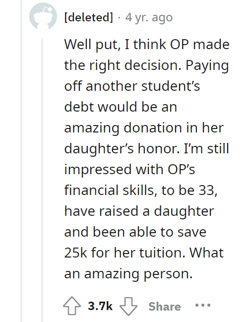 AITA for donating my daughters college fund instead of giving it to my step daughter to help buy a house