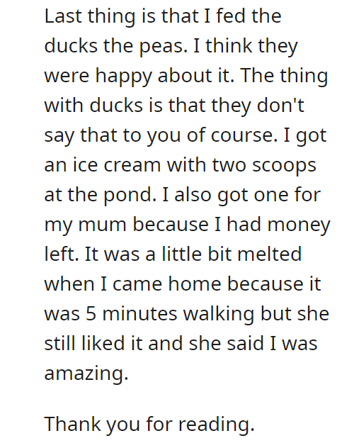 AITA for picking out the peas from my dinner in front of my mum's boss