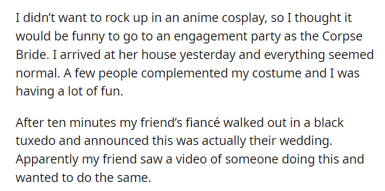 AITA for wearing a wedding dress at a wedding