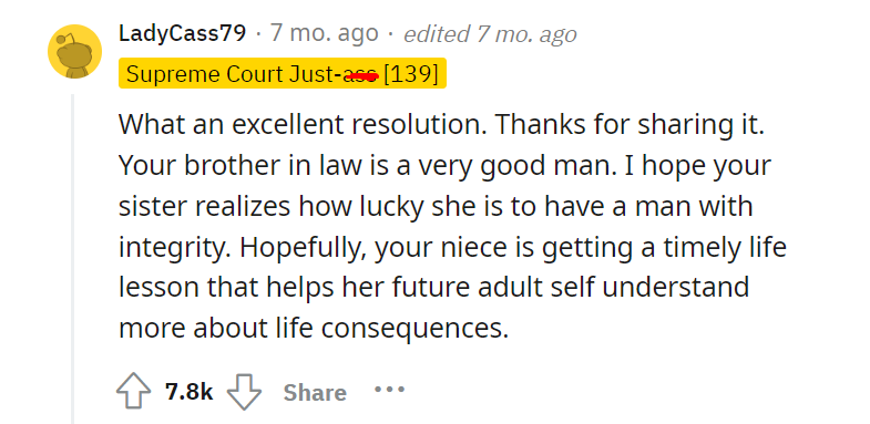 AITAA for taking my niece to court over a coat