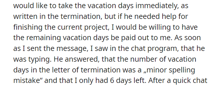 Boss firing me without a warning and fucking up the termination