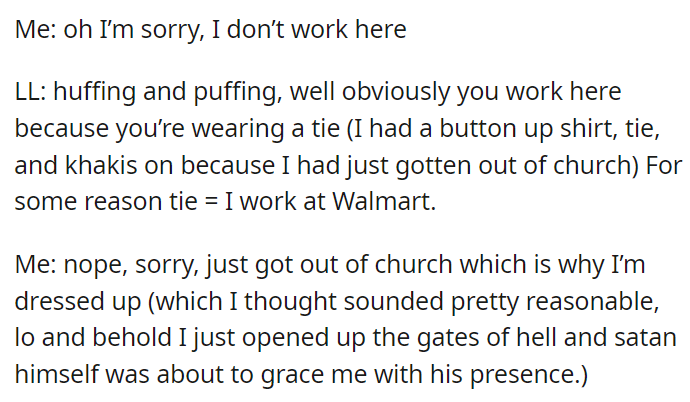 Crazy Lady at Department Store Tries to Chase Me
