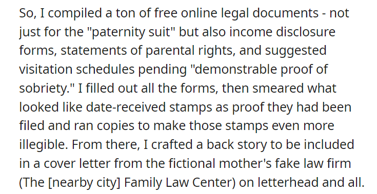 Friend crank called me at my job, so I had him served with a fake paternity suit at his