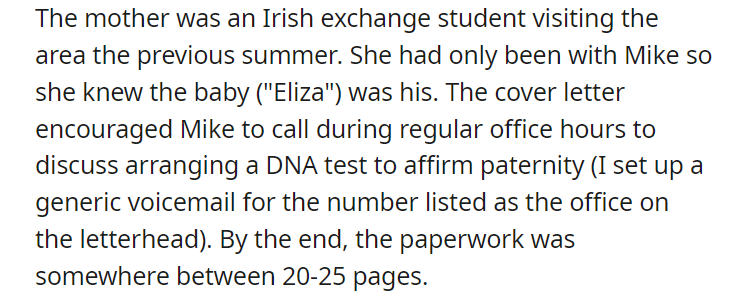 Friend crank called me at my job, so I had him served with a fake paternity suit at his
