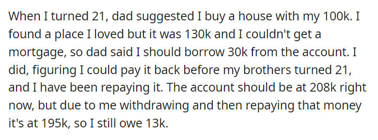 Half brothers threaten to sue me over 16k. It costs them 158k and possibly their parents' marriage.