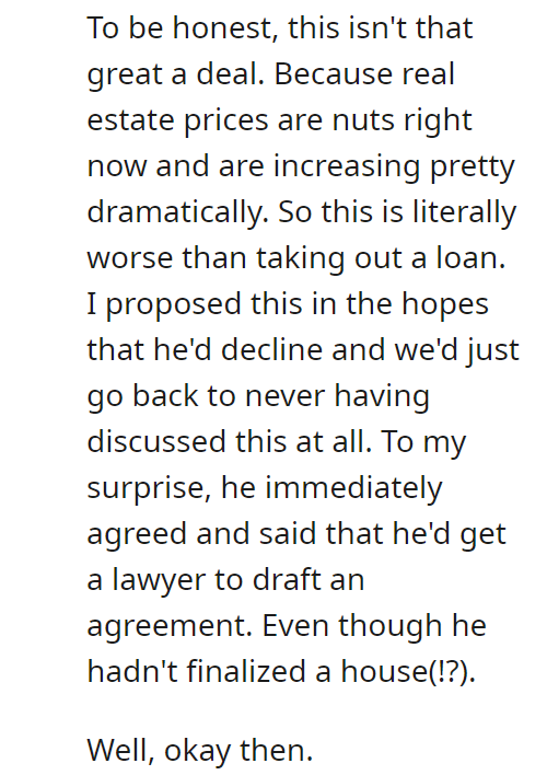 I don't want to help my boyfriend buy a house  UPDATE