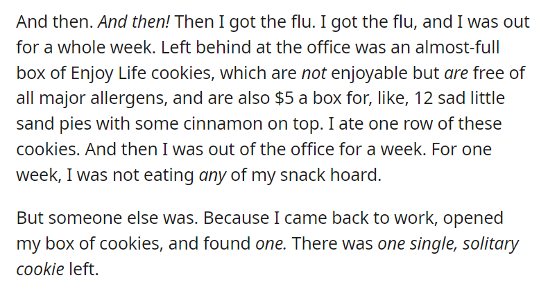I had an office food thief. So I bought a nanny cam.