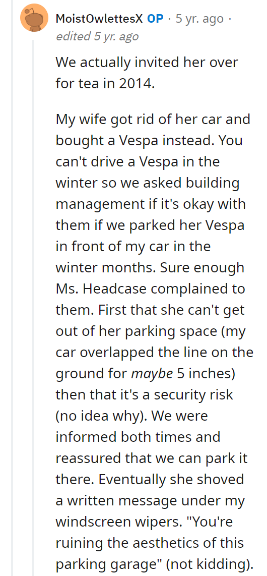 I'm a resident of this building, Ma'am