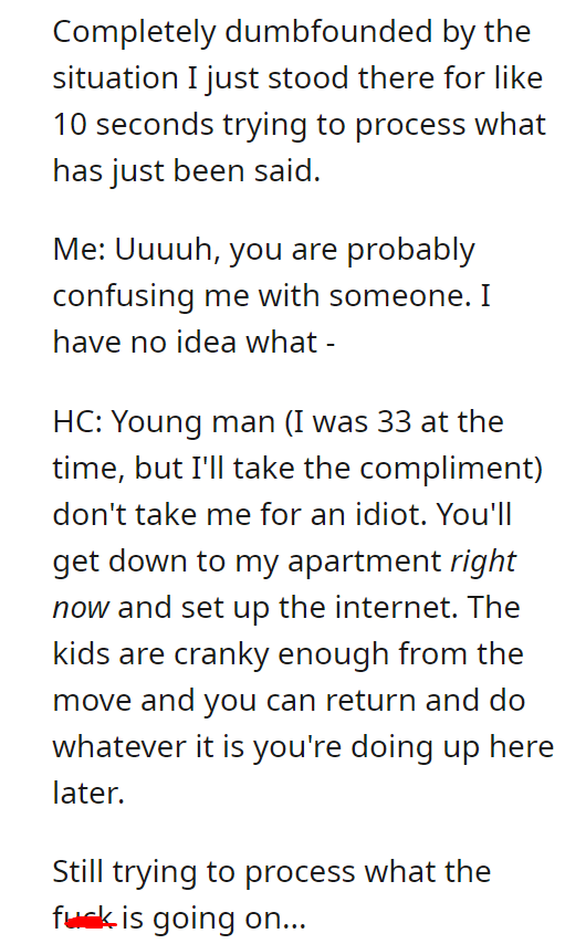 I'm a resident of this building, Ma'am