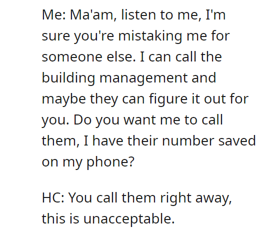 I'm a resident of this building, Ma'am