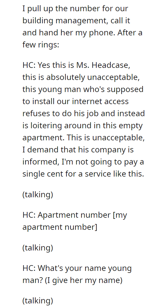 I'm a resident of this building, Ma'am