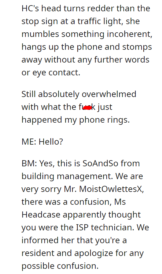 I'm a resident of this building, Ma'am