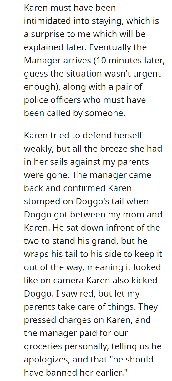 Lady Mistakes my Parents as Employees, and Stomps on Mom's Service Dog's Tail.
