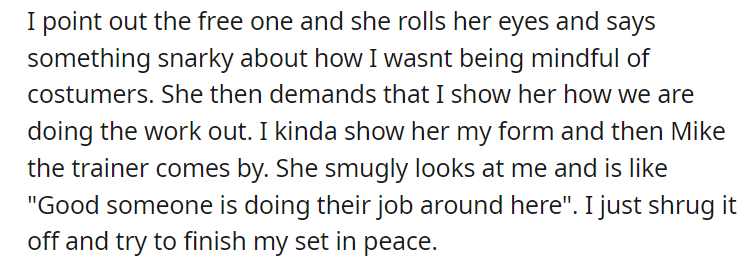Lady lost her mind when I wouldnt clean her mat.
