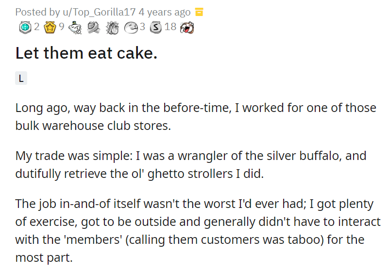 Let them eat cake.