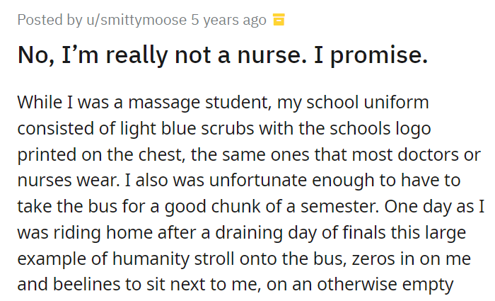 No, I’m really not a nurse. I promise.