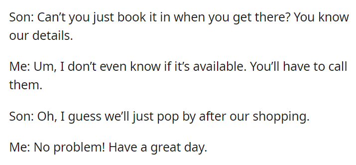 Patient wants me to book him an appointment with the Doctor - while I’m shopping in the supermarket