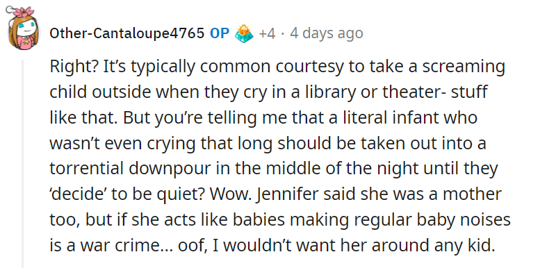 Sold out means sold out, Jennifer. Screaming “you MORON” at me in front of a lobby full of people and then calling corporate doesn’t change that.