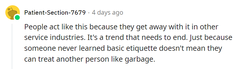 Sold out means sold out, Jennifer. Screaming “you MORON” at me in front of a lobby full of people and then calling corporate doesn’t change that.