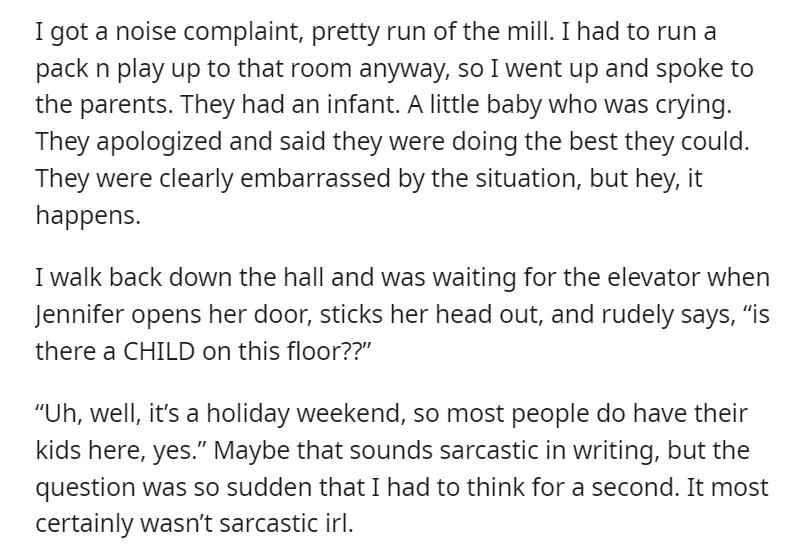 Sold out means sold out, Jennifer. Screaming “you MORON” at me in front of a lobby full of people and then calling corporate doesn’t change that.