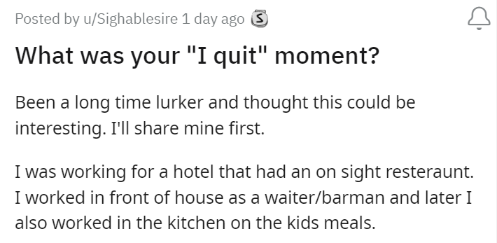 What was your I quit moment