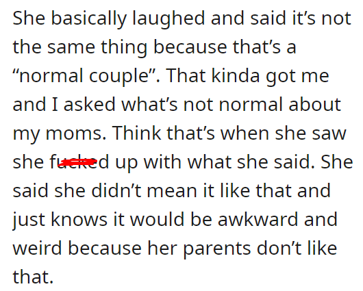 AITA for not wanting to hide that my moms are gay to my girlfriend’s parents